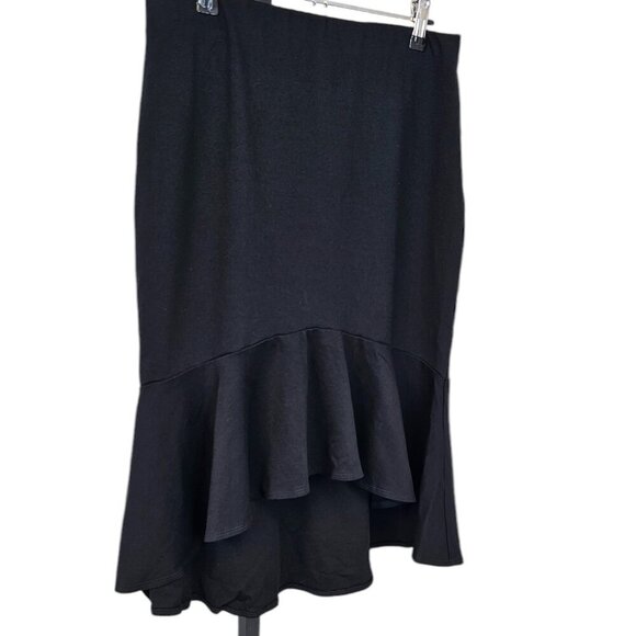 Love Stitch Womens High Low Trumpet Skirt, Black, Stretch , Size Large - Picture 7 of 7